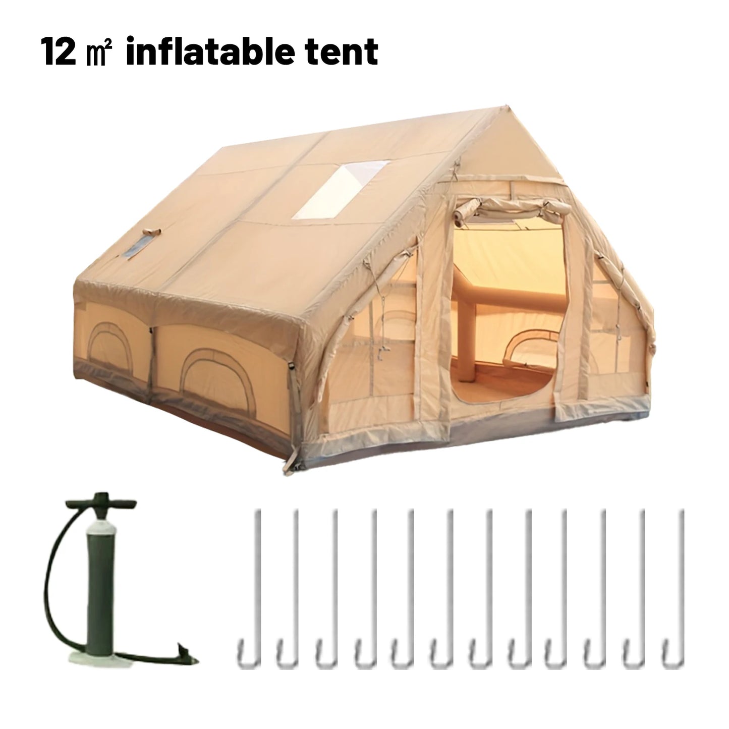 Pakicetus Inflatable Camping Tents For Adults 4-8 Person Family