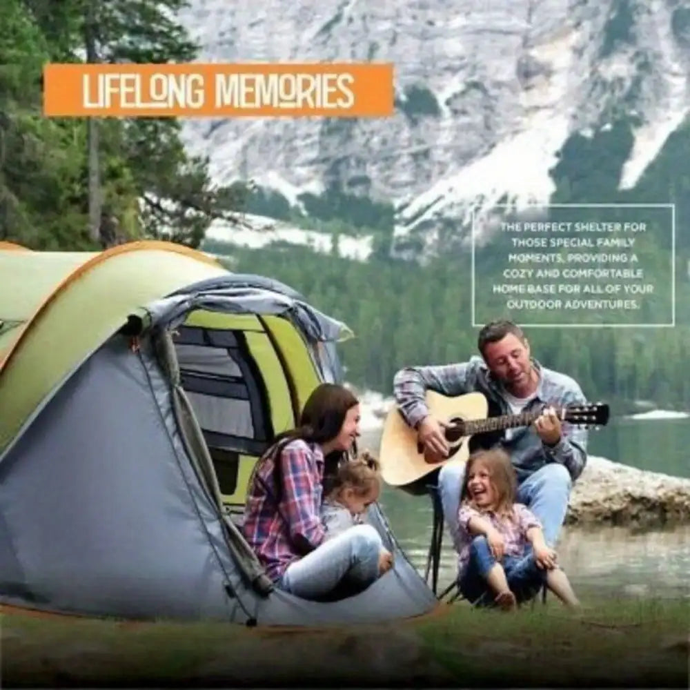Easy Pop Up Camping Tent With Two Doors UPF50 Waterproof