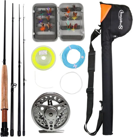 Fly Fishing Rod and Reel Combo Kit Saltwater and Freshwater