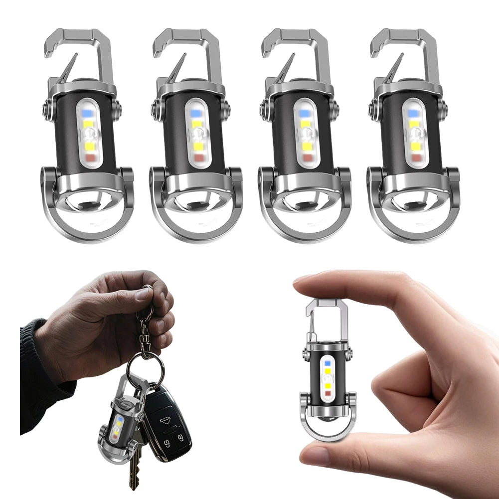 JOCESTYLE COB LED Keychain Flashlight USB C Rechargeable