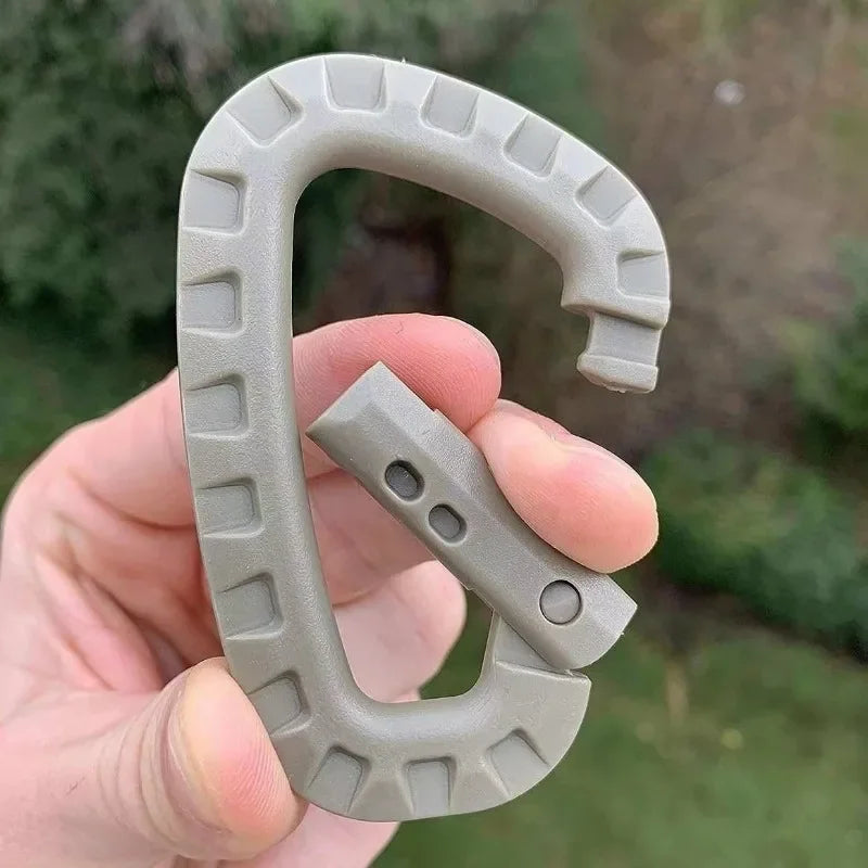 Plastic Carabiner Snap Clip Hook D Ring Buckle For Molle Backpacks