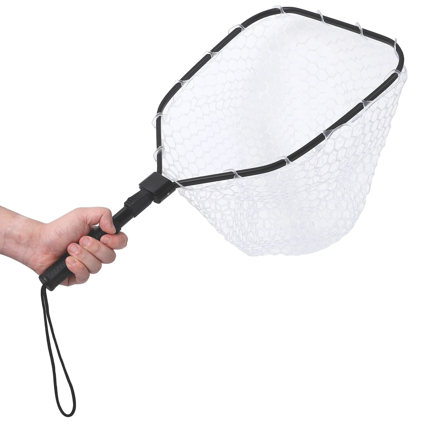 HiMISS Foldable Trout Landing Net With Handle Lightweight Fly Fishing