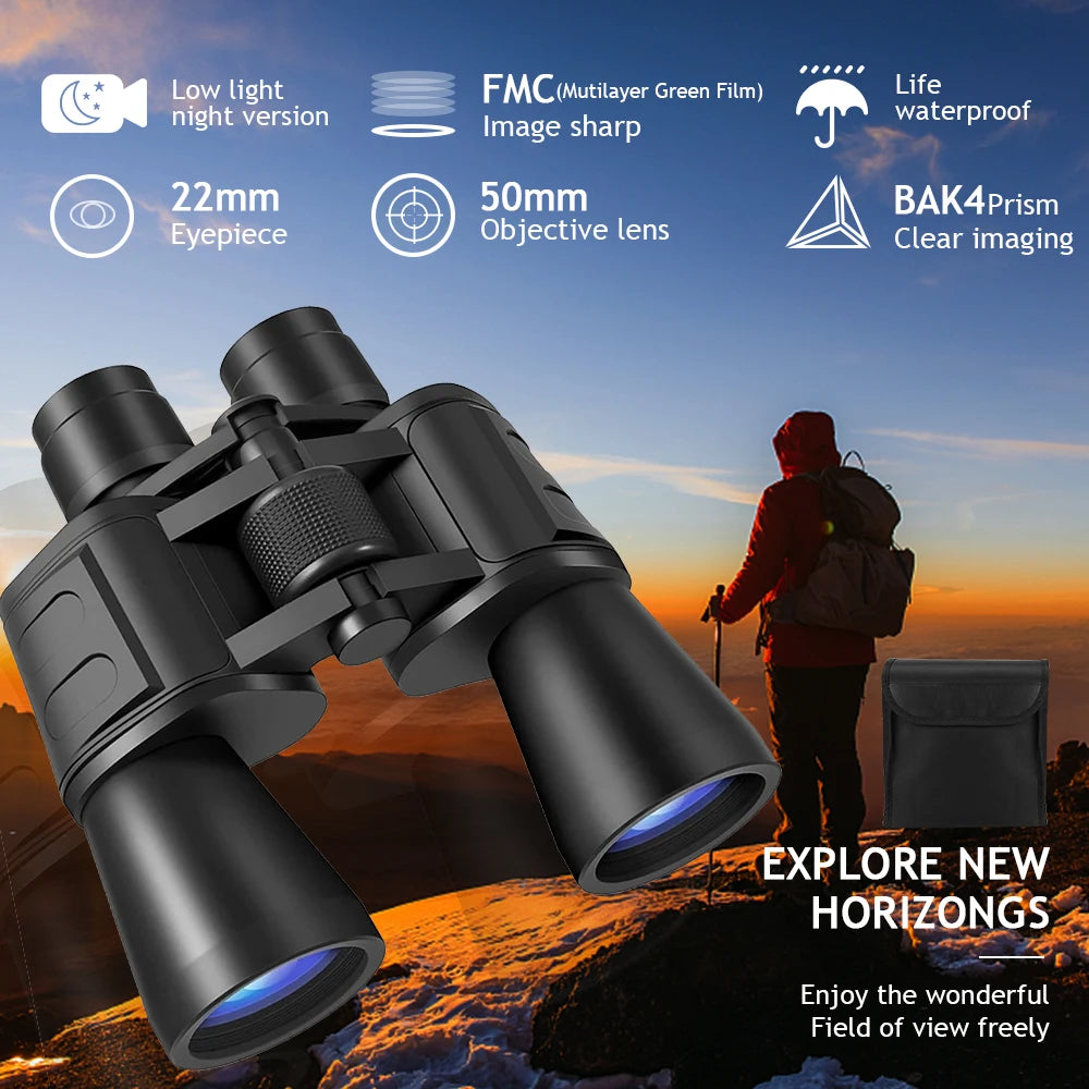 Binoculars Professional HD with BAK4 Prism for Day Night Vision