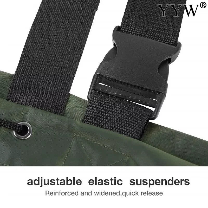 Unisex Waterproof Chest-Length Waders With Boots Durable Breathable