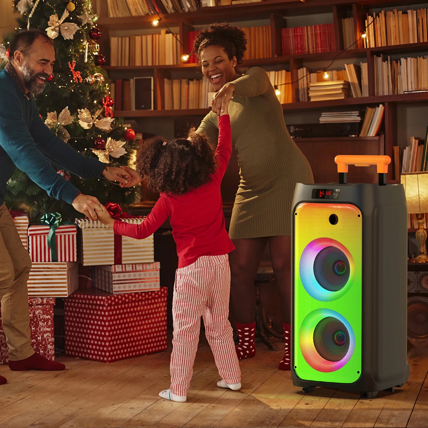 FanFun Karaoke Machine Portable Bluetooth Speaker With Two Mics