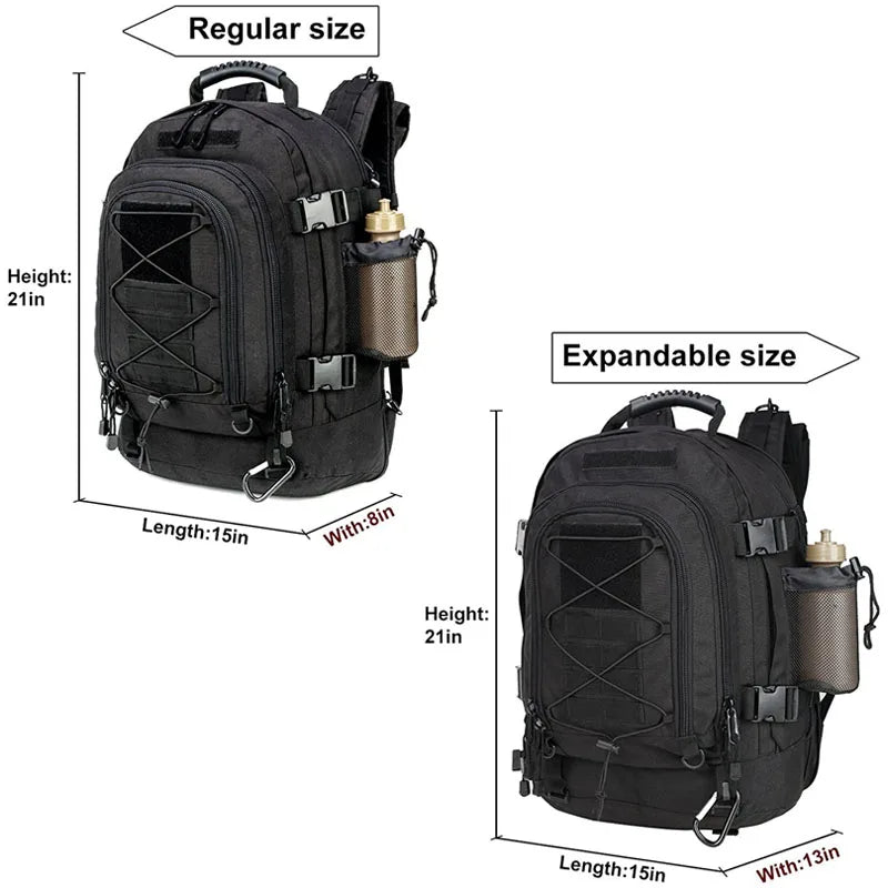 LQARMY Military Tactical Backpack MOLLE Rucksack for Outdoor Adventures Hiking