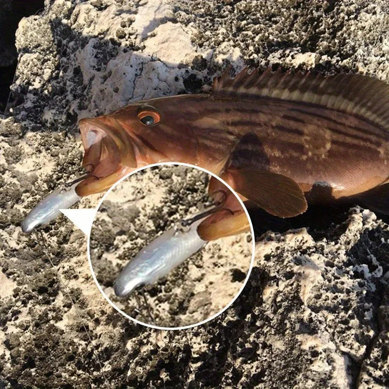 Realistic Soft Bait Lure Kit With Sharp Hook For Freshwater And Saltwater