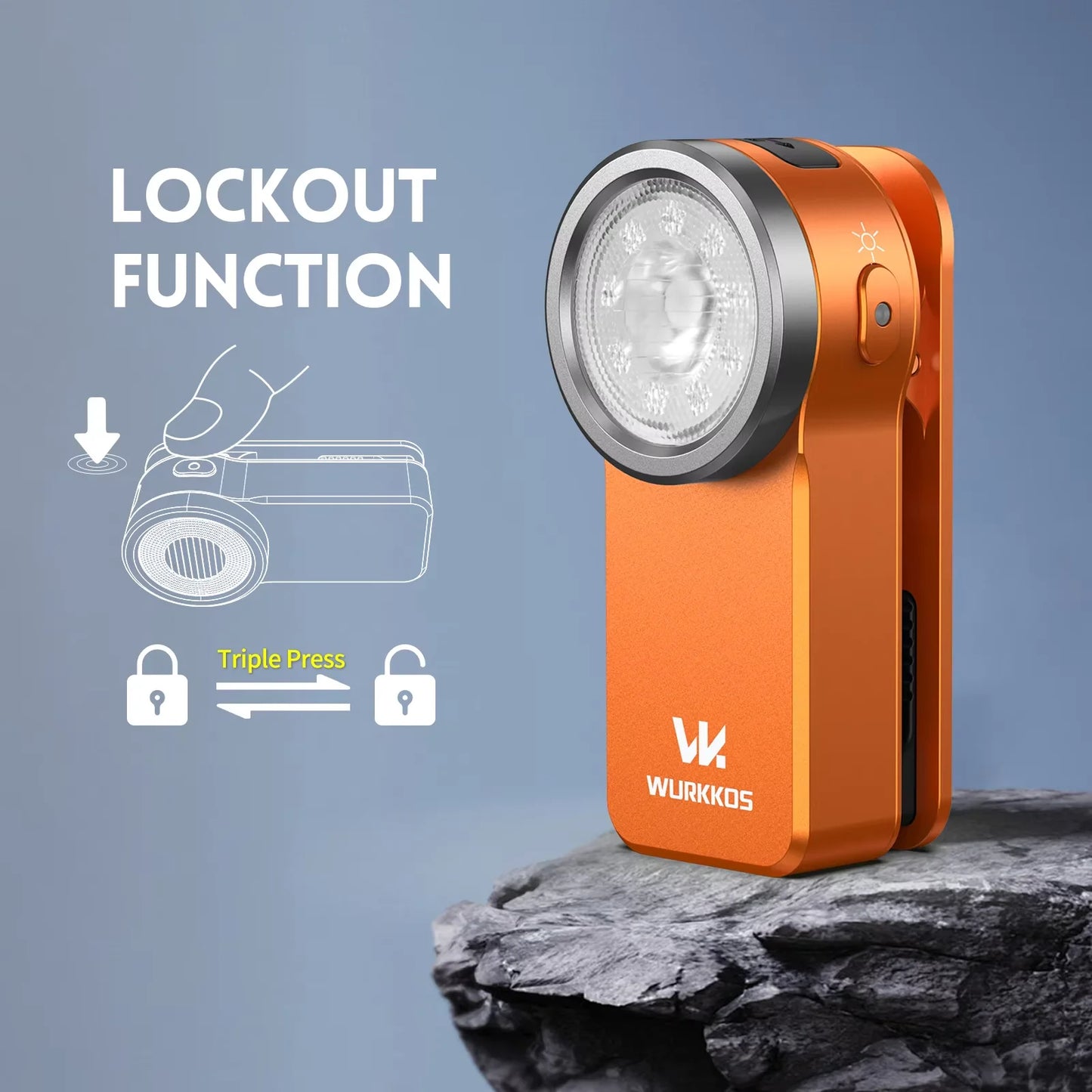 Wurkkos HD03 USB Rechargeable Clip Light Pocket Flashlight