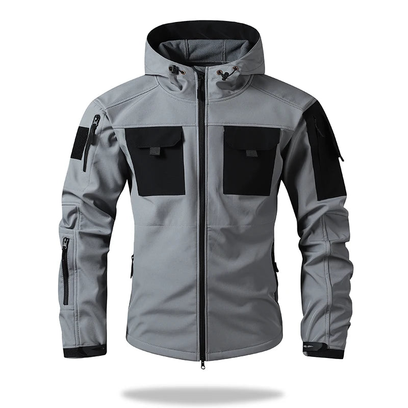 Lane JTCN Mens Hooded Tactical Jacket Windproof Waterproof Outdoor