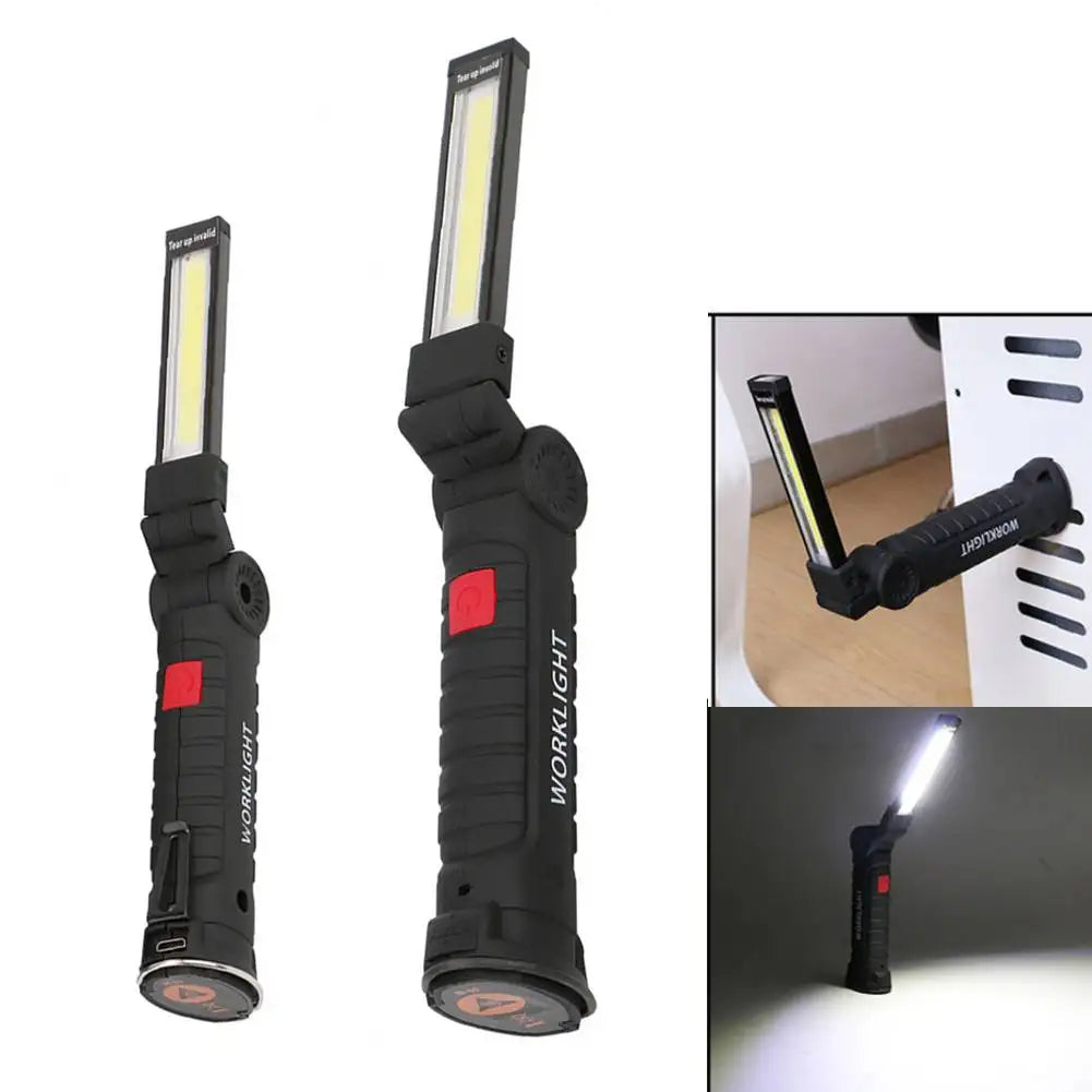Shunmaii Waterproof USB Rechargeable COB LED Flashlight Magnetic