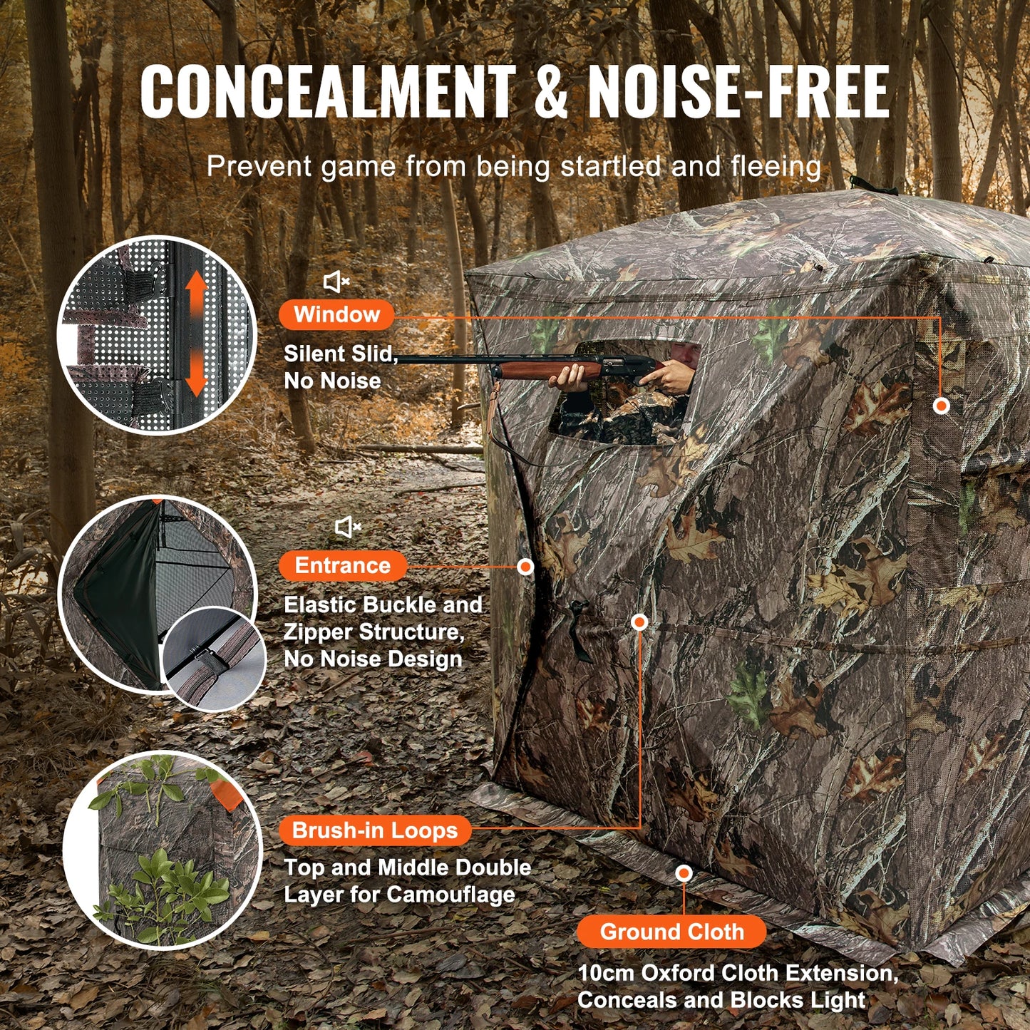 See-Through Hunting Blind With Camouflage for Turkey and Deer