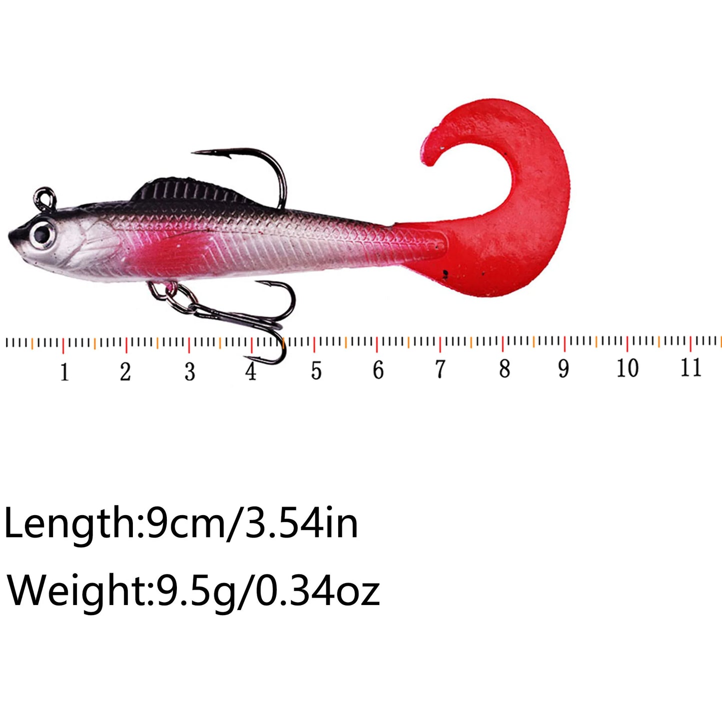 Six Piece Soft Silicone Wobbler Lures For Sea Bass Pike