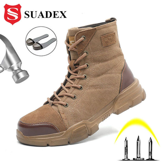 SUADEX Steel Toe Mens Work Boots For All Day Comfort
