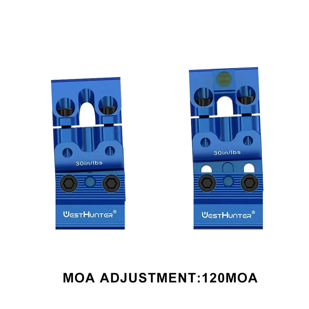 WestHunter Center Height Adjustable Picatinny Mount MOA Elevation Adjust