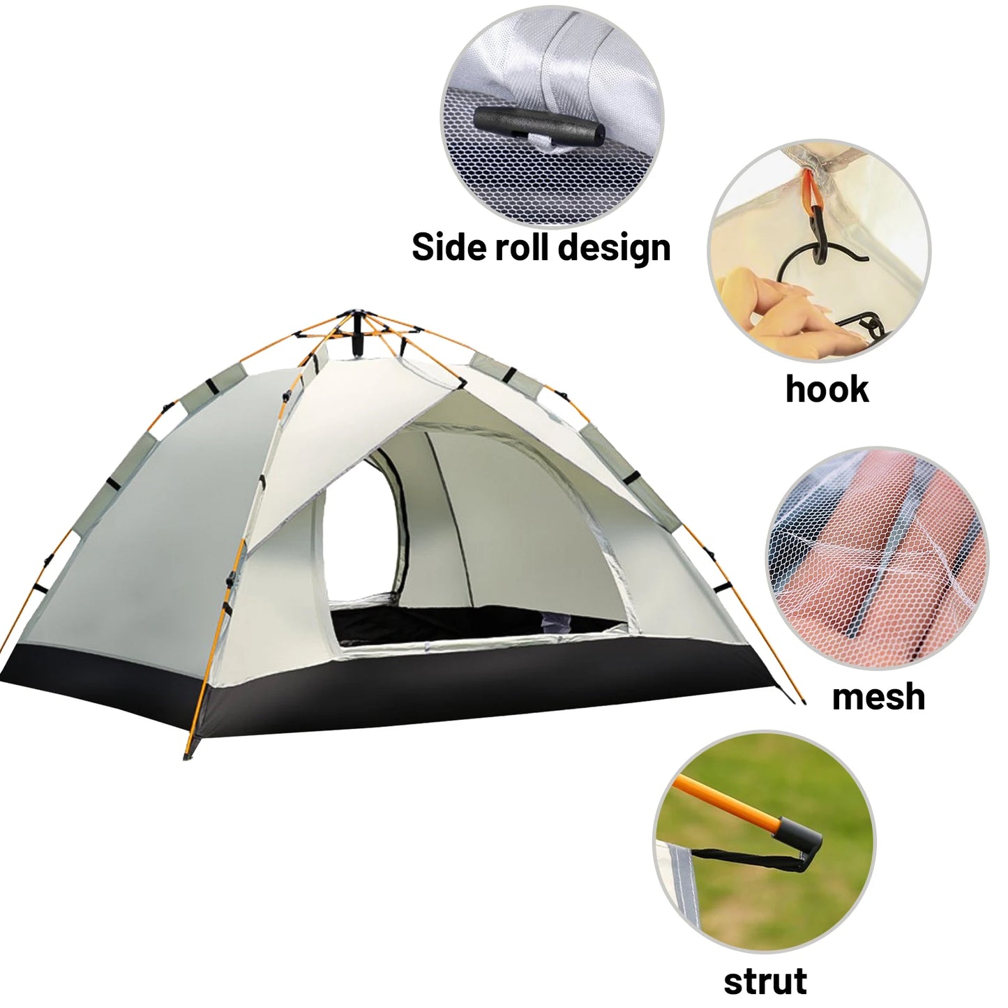 Pakicetus Auto-Tent Portable Sunshade All-Weather Quick Setup