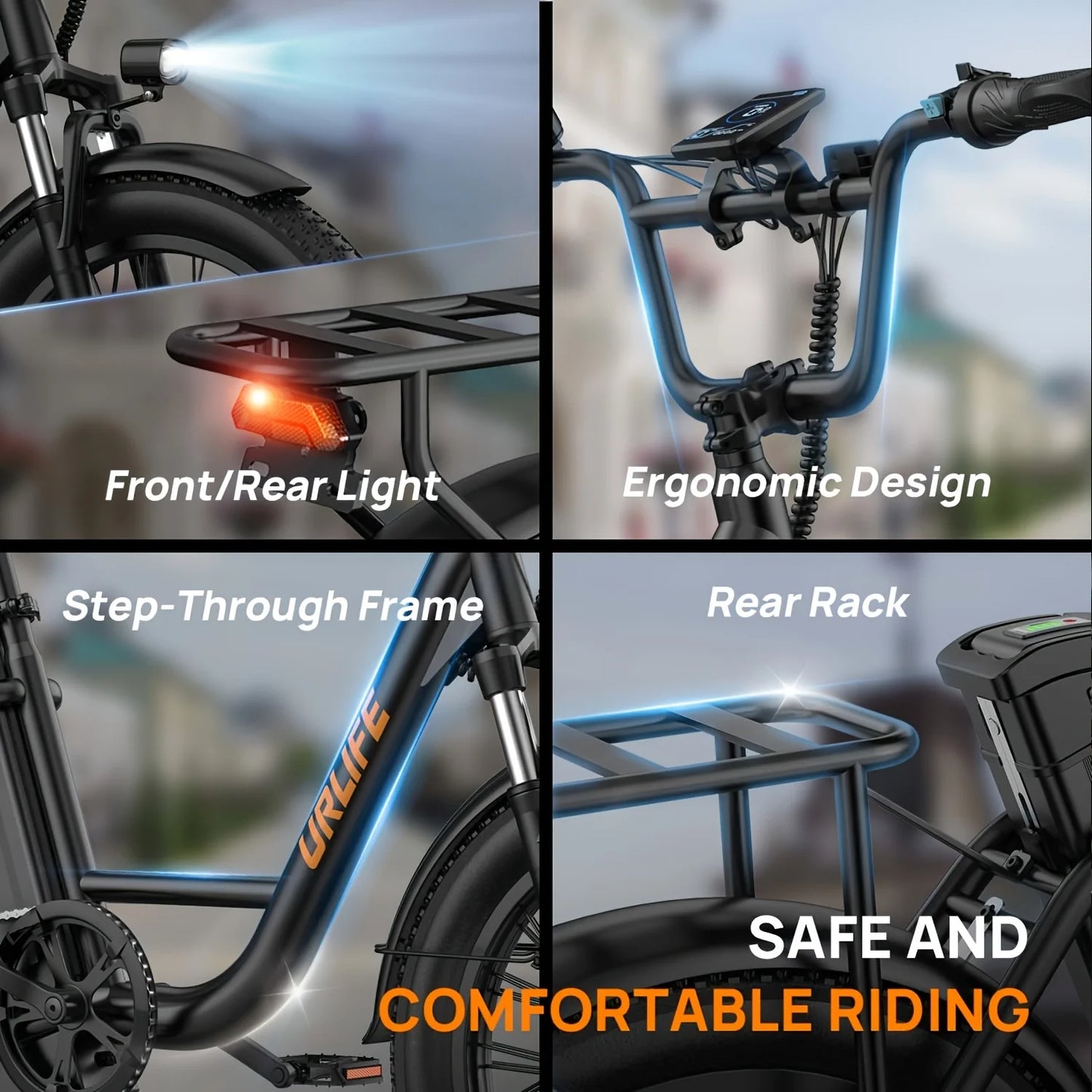 URLIFE 1000W E20 Electric Bike With Removable 48V Battery 20MPH