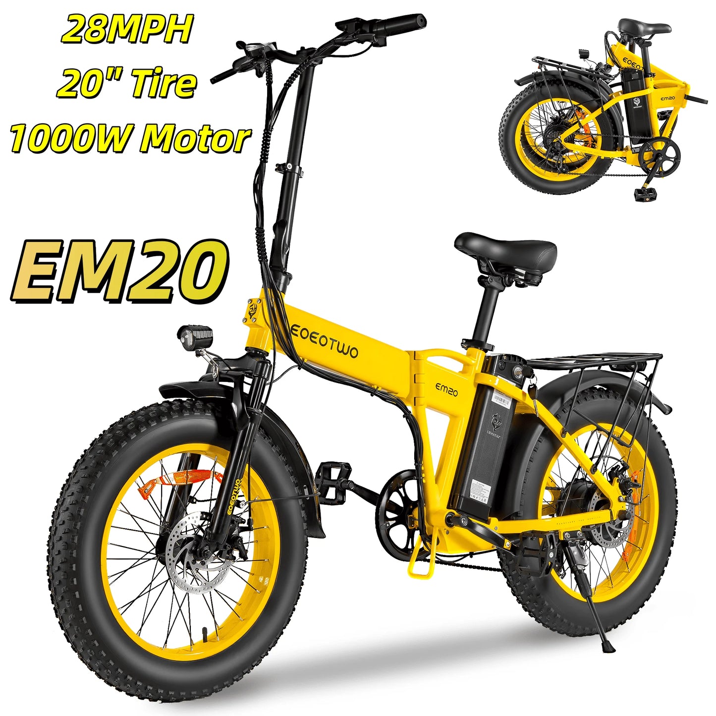 EOEOTWOC 1500W Electric Bike 34MPH Fat Tire Mountain Ebike