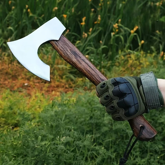 NONEDIY Hand Forged Viking Tomahawk Axe For Camping And Woodworking