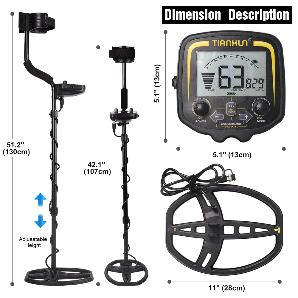 TIANXUN TX-850 Nugget Hunter Metal Detector Pinpointer 19 KHz
