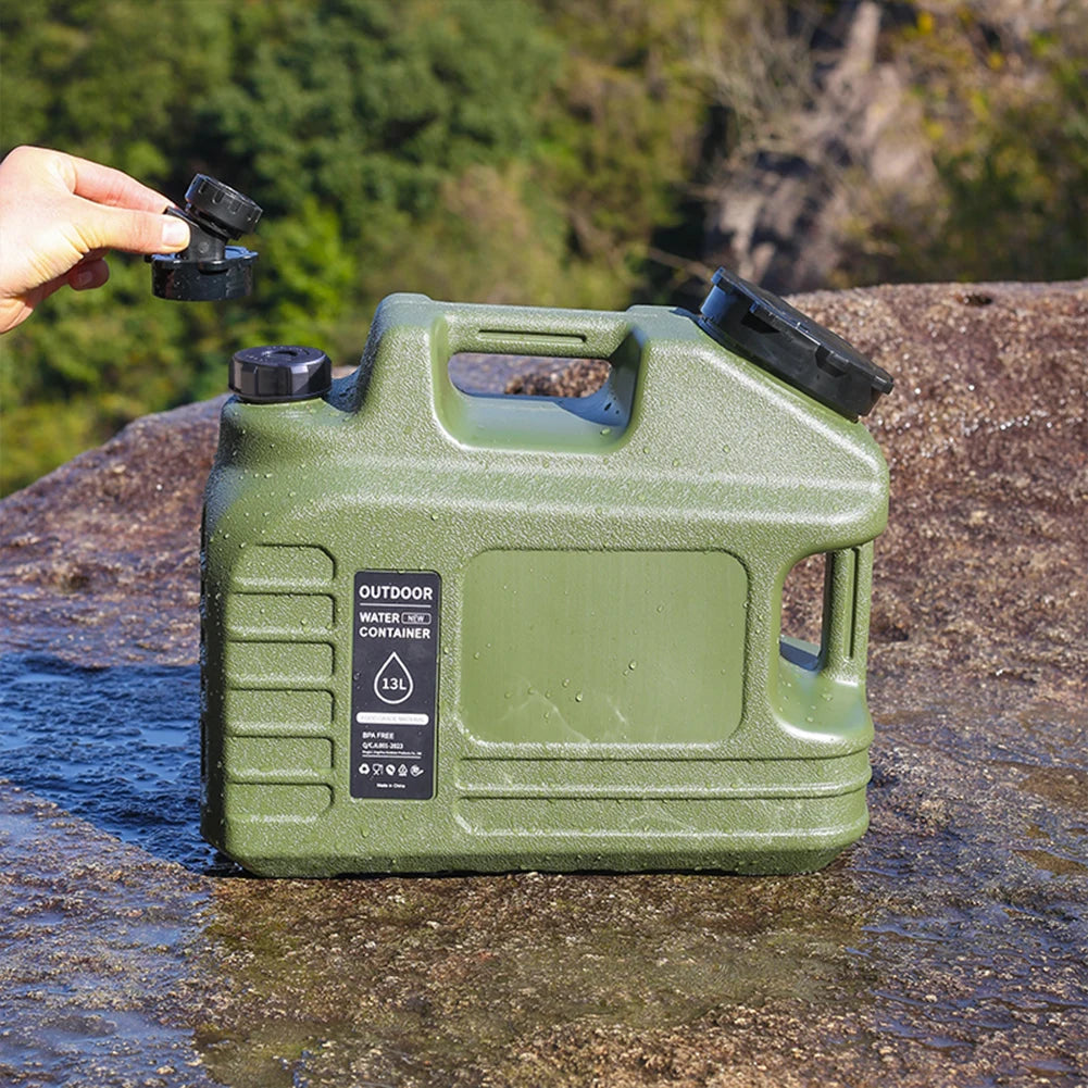 13L Water Storage Container Leak-Proof Drinking Water Bucket Large Capacity Water Container Jug for Vehicle Car Camping
