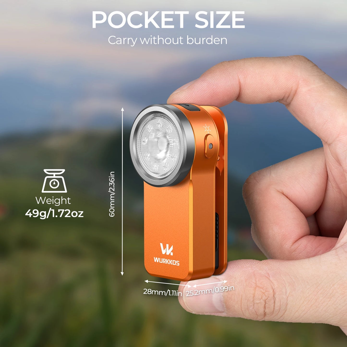 Wurkkos HD03 USB Rechargeable Clip Light Pocket Flashlight