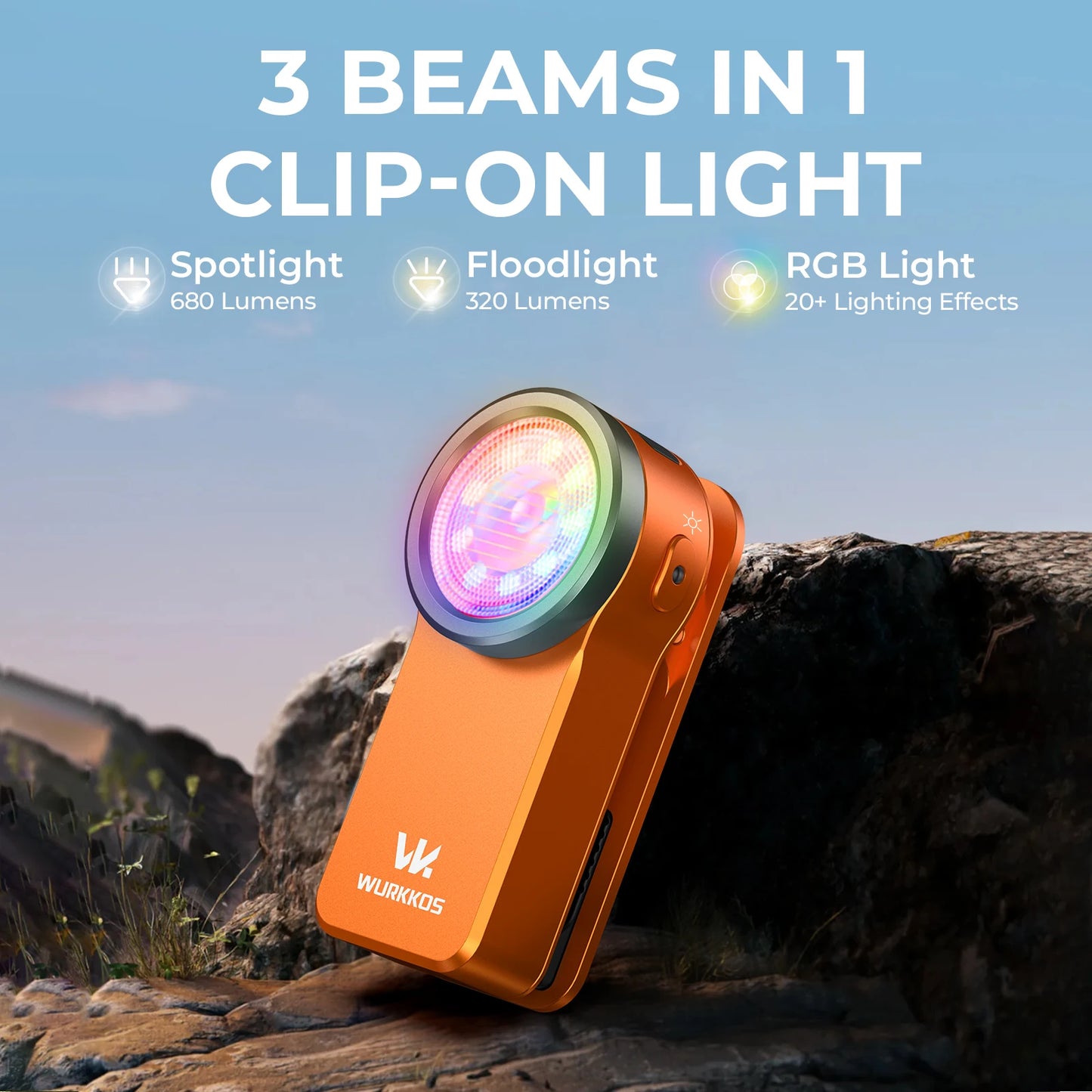 Wurkkos HD03 USB Rechargeable Clip Light Pocket Flashlight