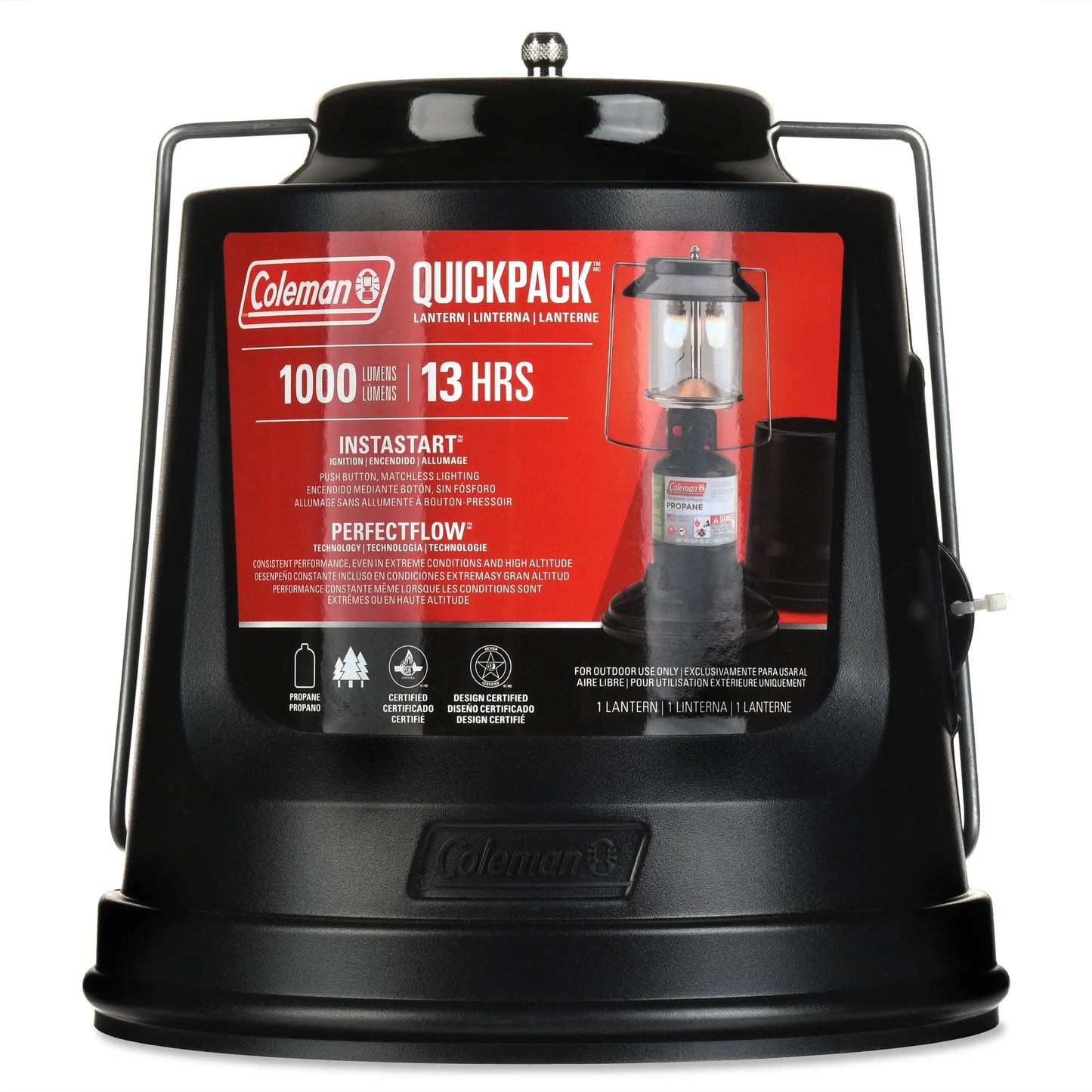 Quick Pack 810 Lumen Propane Lantern With Two Mantles For Camping