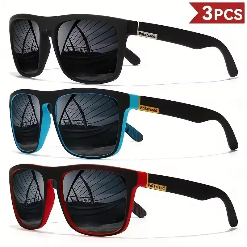 Polarized UV Protection Sunglasses Square Metal Frame Unisex