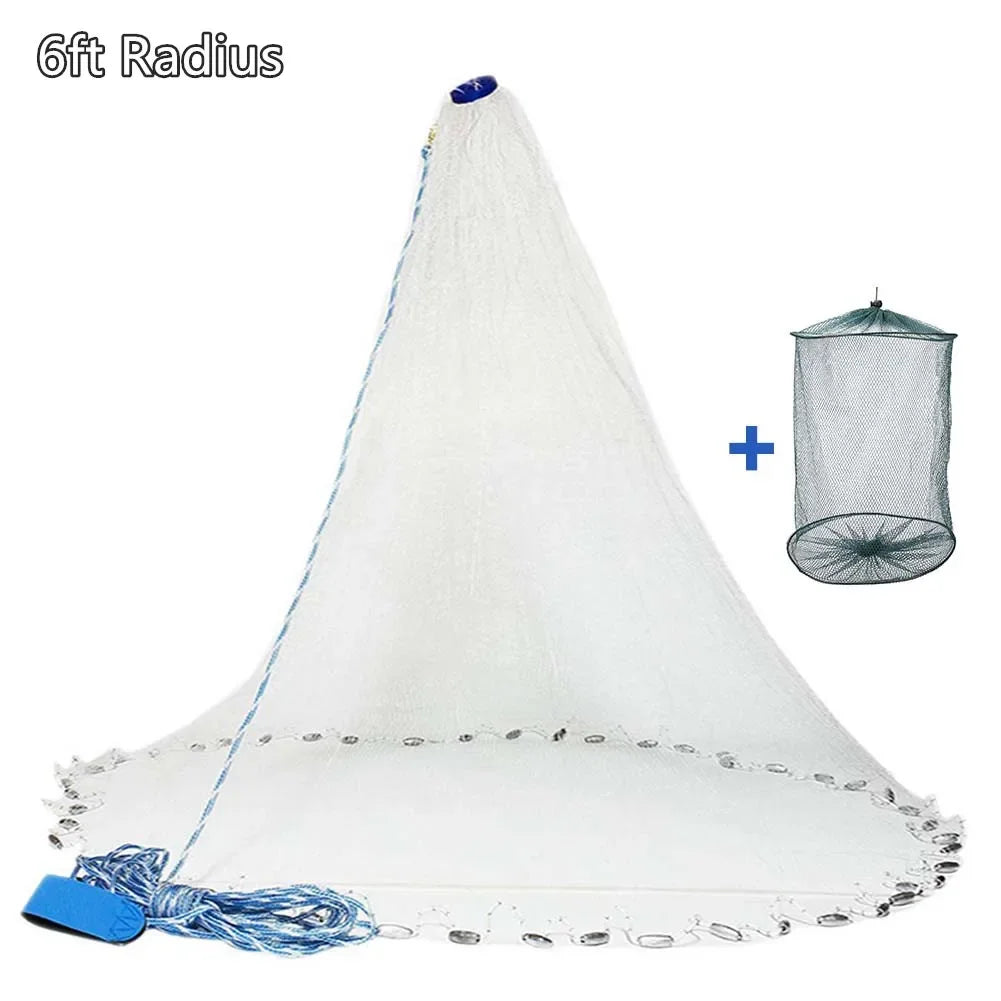 American Saltwater Cast Net For Bait With Zinc Sinker