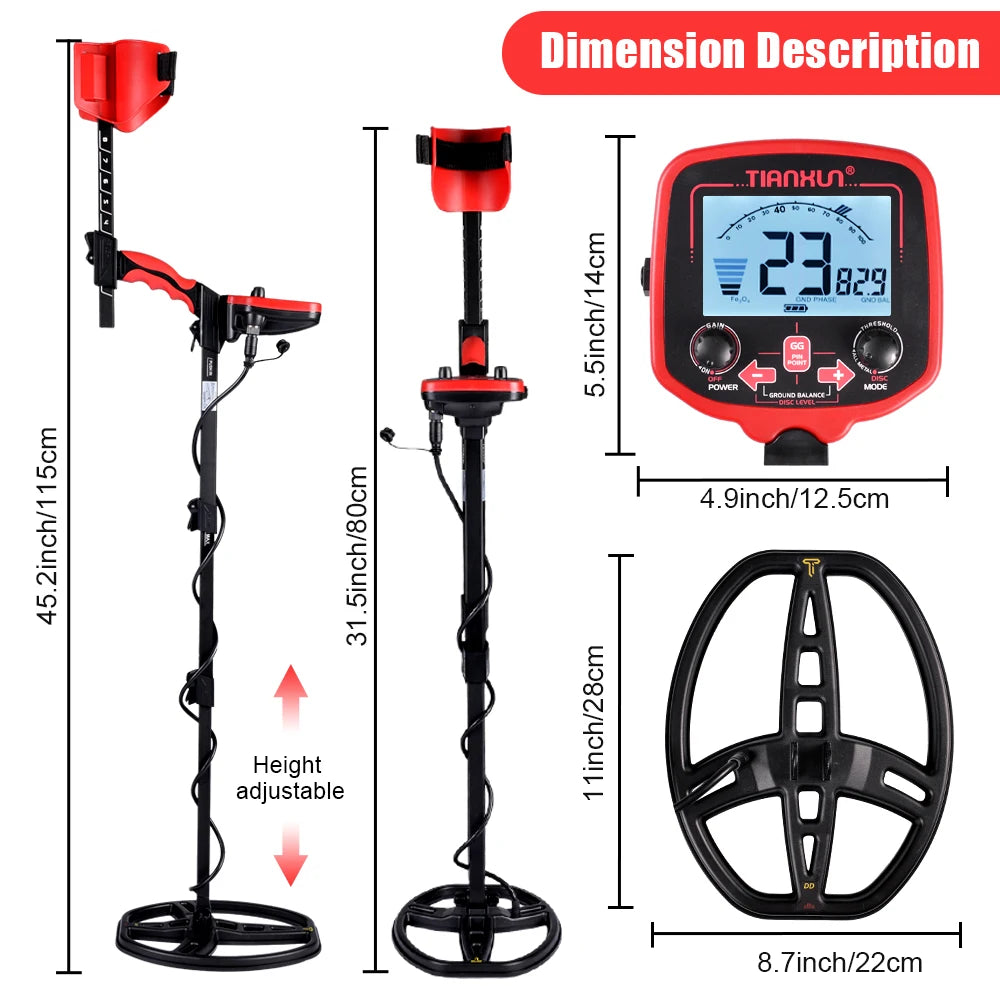 TIANXUN Treasure Hunter TX-850 Metal Detector Pinpointer