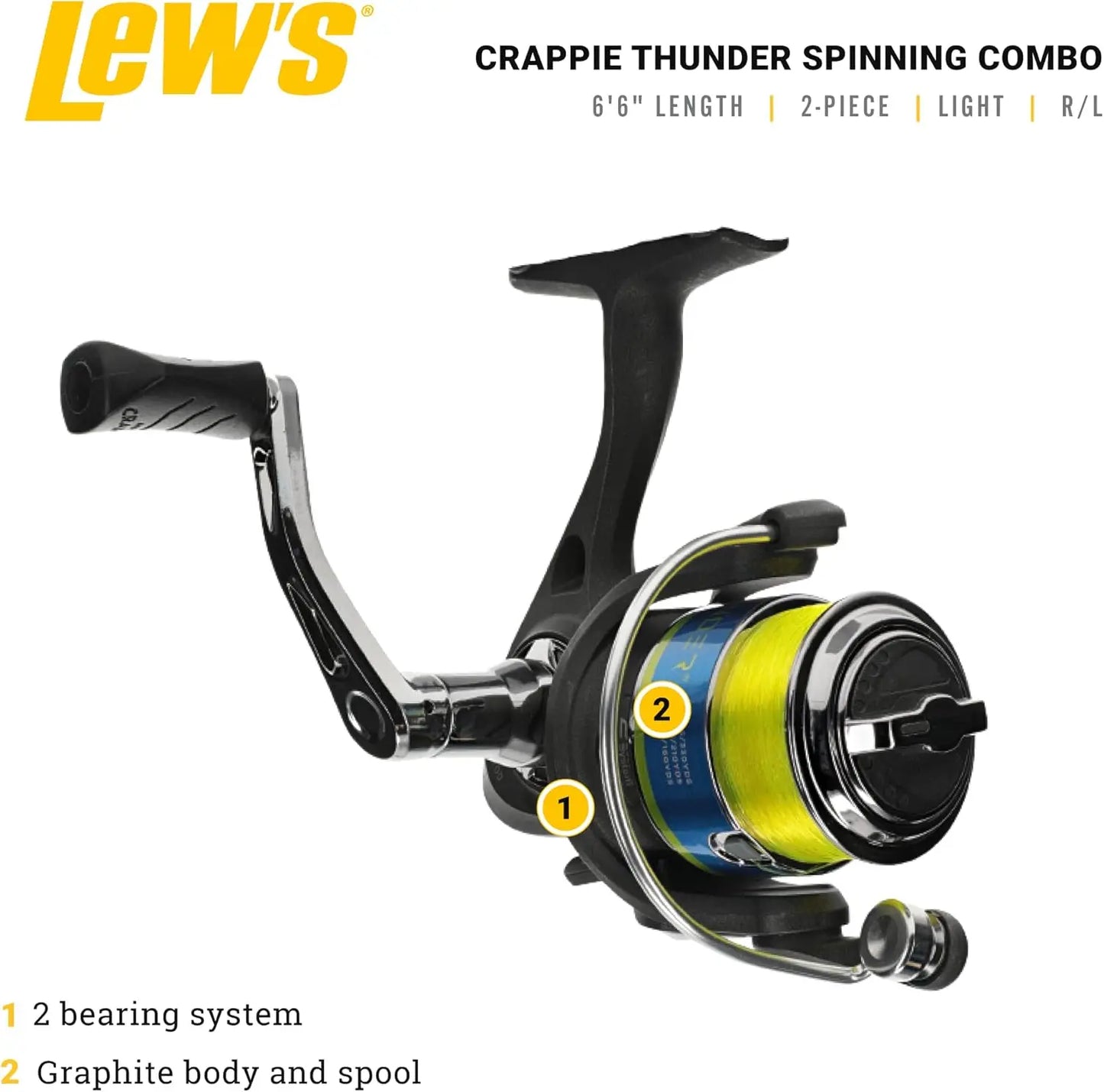 Graphite Rod And Reel Combo With Light Power Fast Action