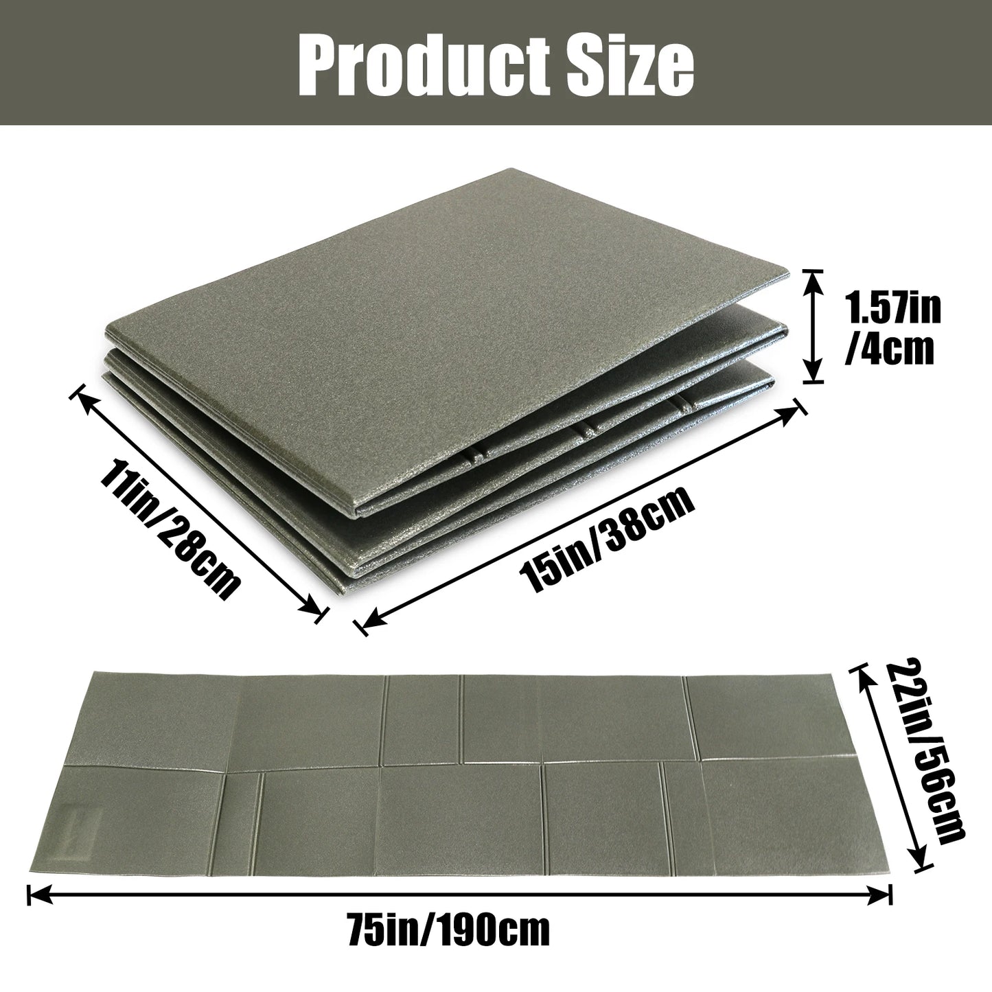 Tactical Foldable Sleeping Mat Waterproof Kneeling Pad For Outdoors