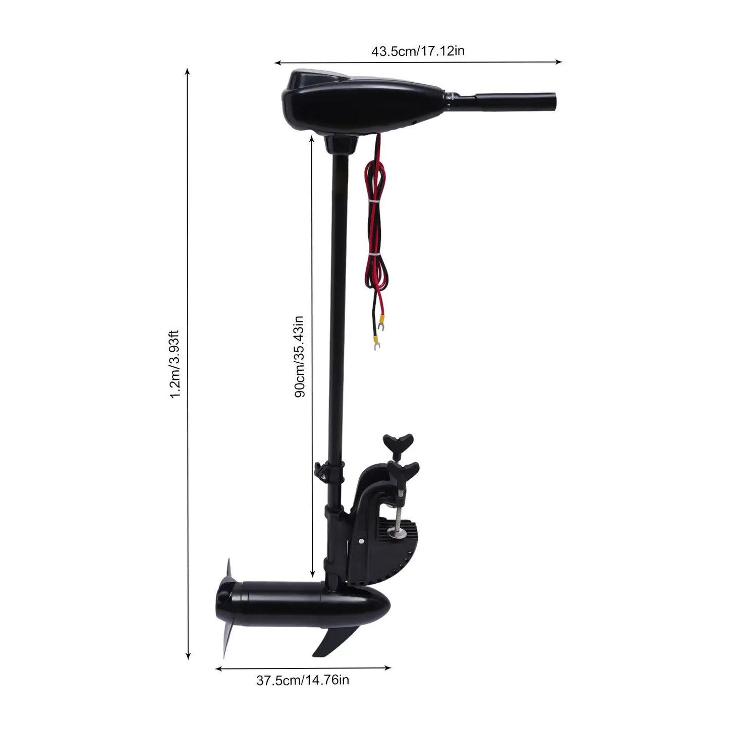12V 1.2HP Outboard Trolling Motor With Manual Brush Control