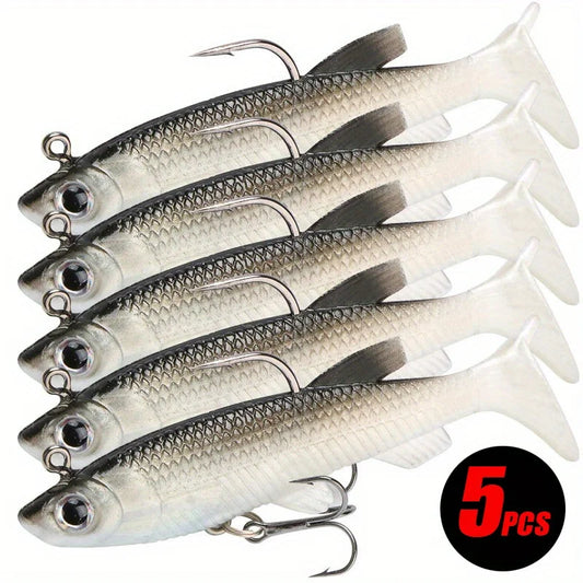Realistic Soft Bait Lure Kit With Sharp Hook For Freshwater And Saltwater