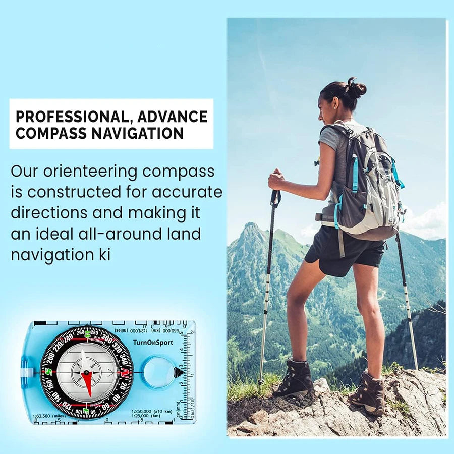 Professional Waterproof Camping Compass for Hiking and Outdoor Navigation