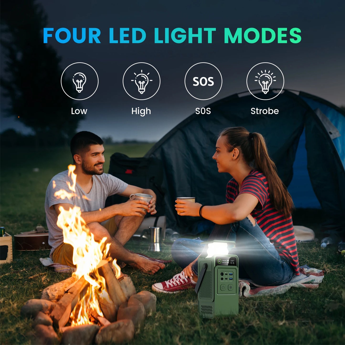 CTOLITY 200W Portable Power Station Lifepo4 Battery 192Wh