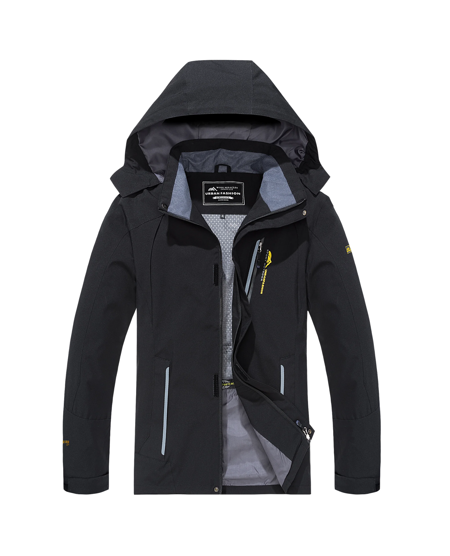 Men's Waterproof Hiking Jacket Windproof Windbreaker for Outdoor Activities