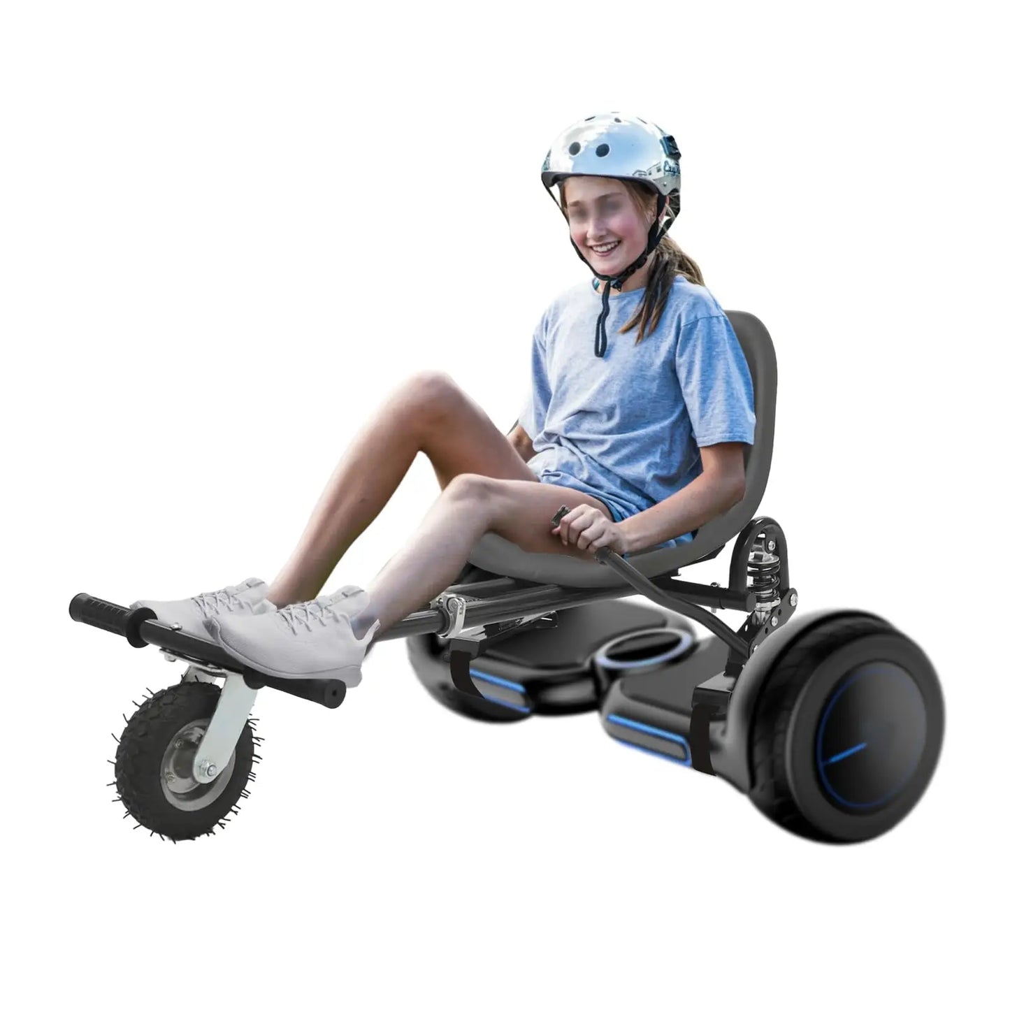 Bymaocar Hoverboard Seat Attachment Go Kart With Dual Pole Rear Shock