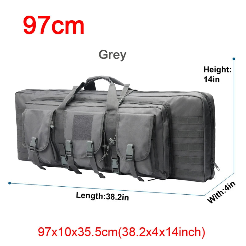 LQARMY Tactical Double Rifle Case Molle Gun Bag Sniper Backpack