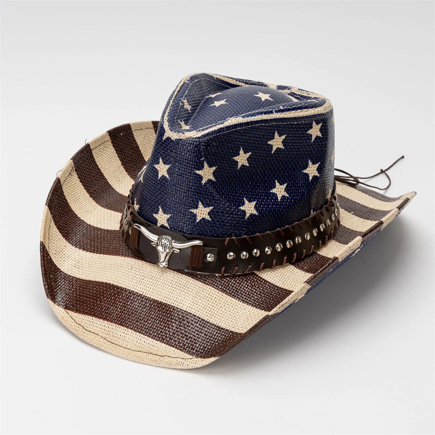 American Flag Cowboy Hat Unisex Patriotic Western Headwear