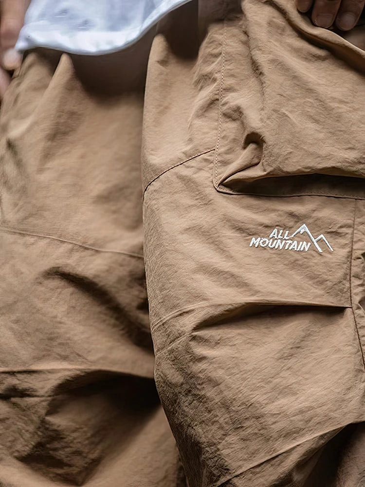 Mens Waterproof Hiking Cargo Pants Outdoor Wide Leg Trousers