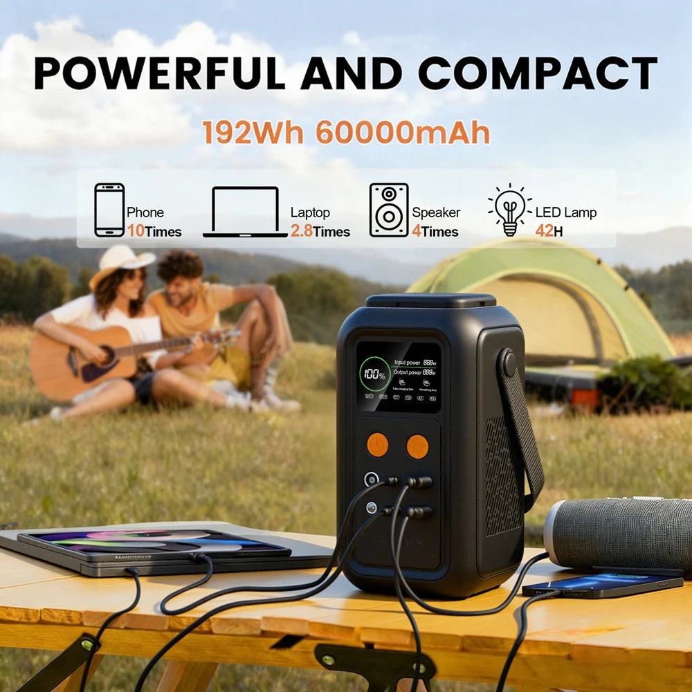 CTOLITY 200W Portable Power Station Lifepo4 Battery 192Wh