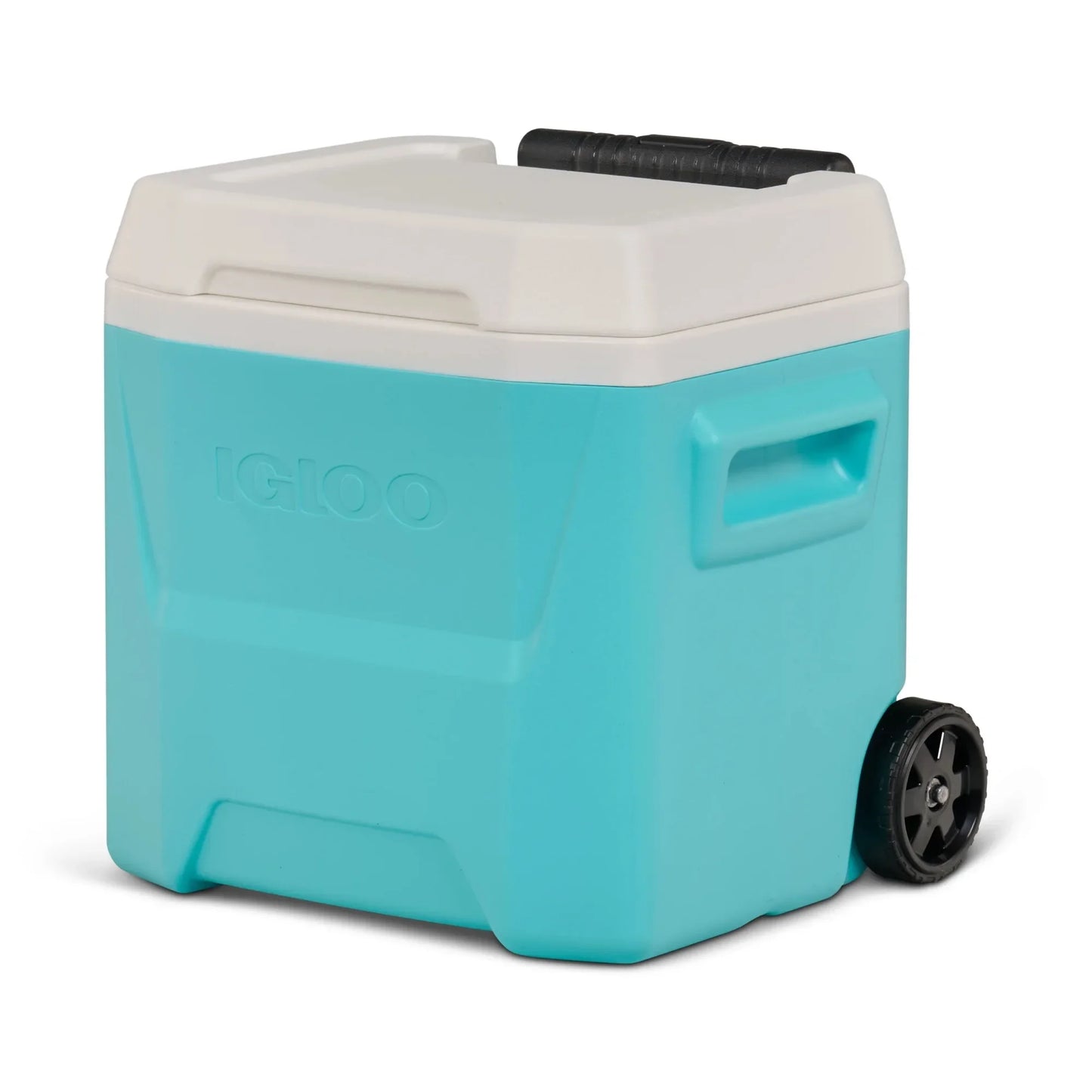 Hard Sided Roller Cooler With Telescoping Handle And Wheels