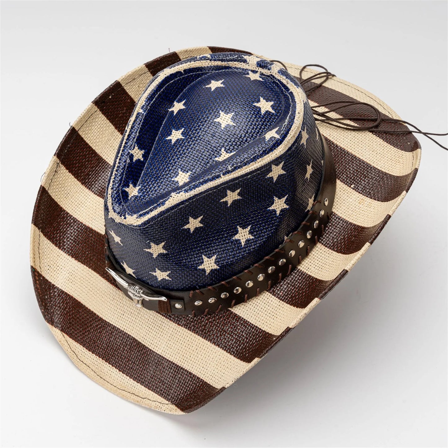 American Flag Cowboy Hat Unisex Patriotic Western Headwear