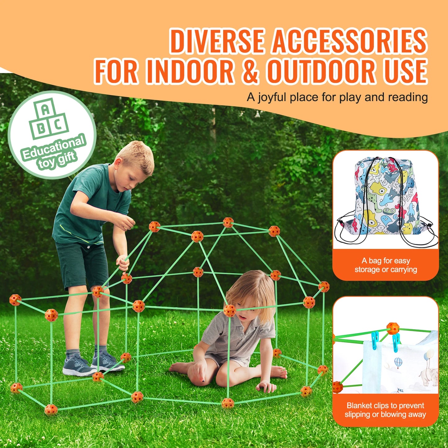 SucceBuy Fort Building Kit Indoor Castle For Kids