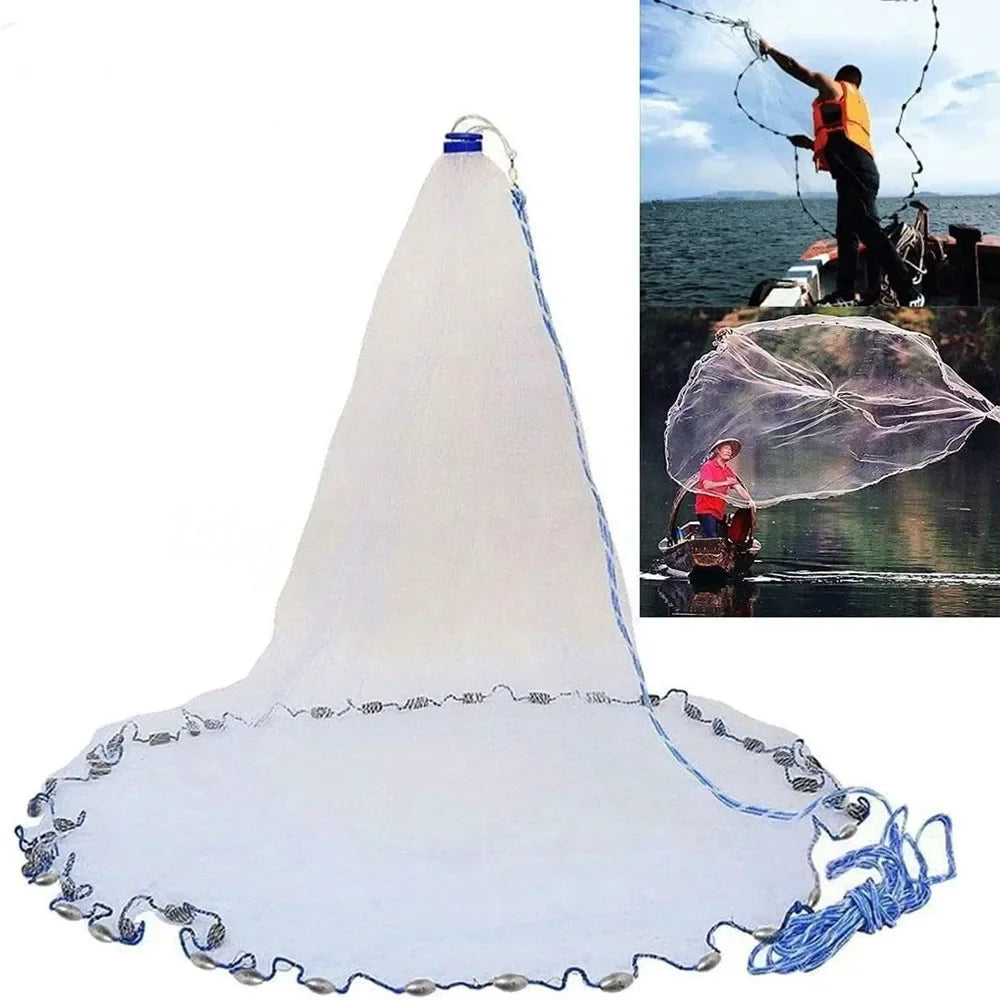 American Saltwater Cast Net For Bait With Zinc Sinker
