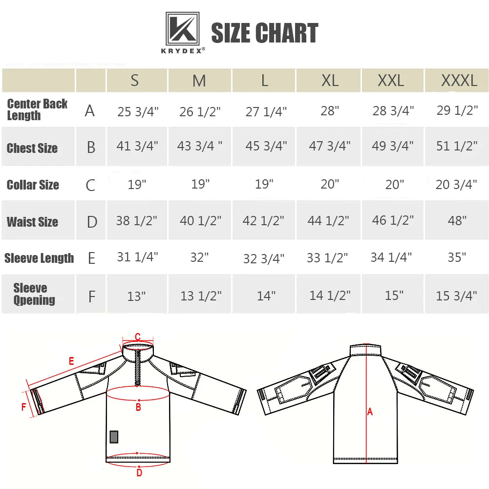 KRYDEX Combat Shirt With Elbow Pads For Hunting Tactical Wear