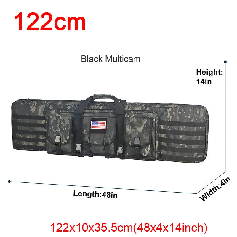 LQARMY Tactical Double Rifle Case Molle Gun Bag Sniper Backpack