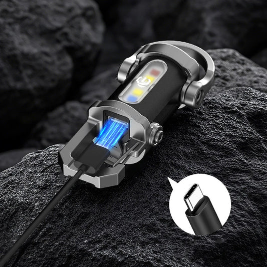 JOCESTYLE COB LED Keychain Flashlight USB C Rechargeable