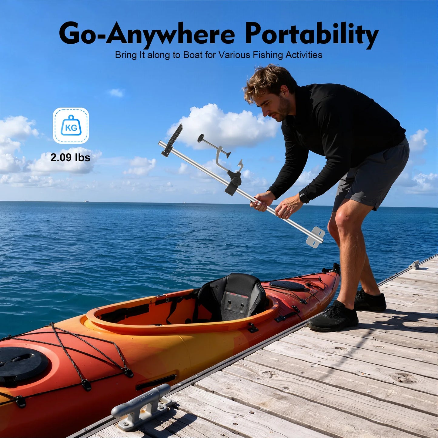 Universal 360 Rotating Fish Finder Transducer Mount For Boat Kayak
